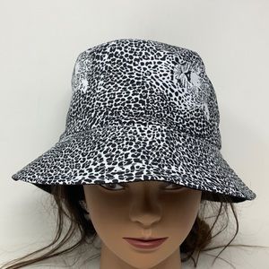 Touch of South Reversible Leopard Print Y2K Bucket Hat Black Animal Print